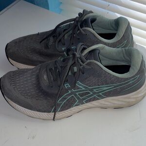 Asics Women's Gray and Teal Athletic Shoes